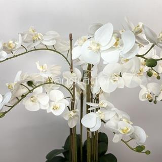 Orquídea blanca artificial. - Imagen 2